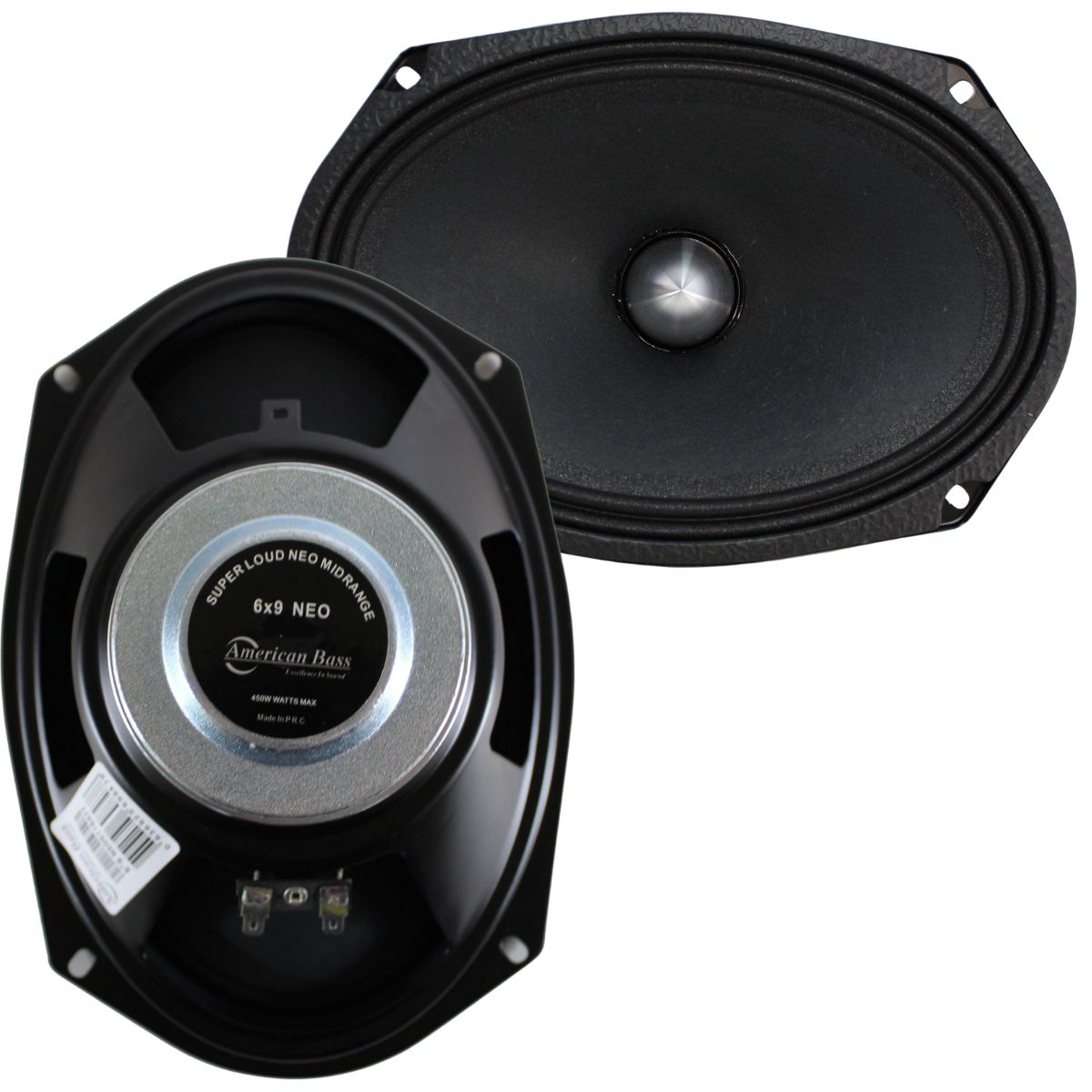 American Bass NEO69 6x9” Midrange Speakers 225W RMS Neodymium