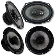 American Bass SQ6.5 + SQ6.9 Coaxial Speaker Upgrade Set 4 Ohm view of included speakers. 