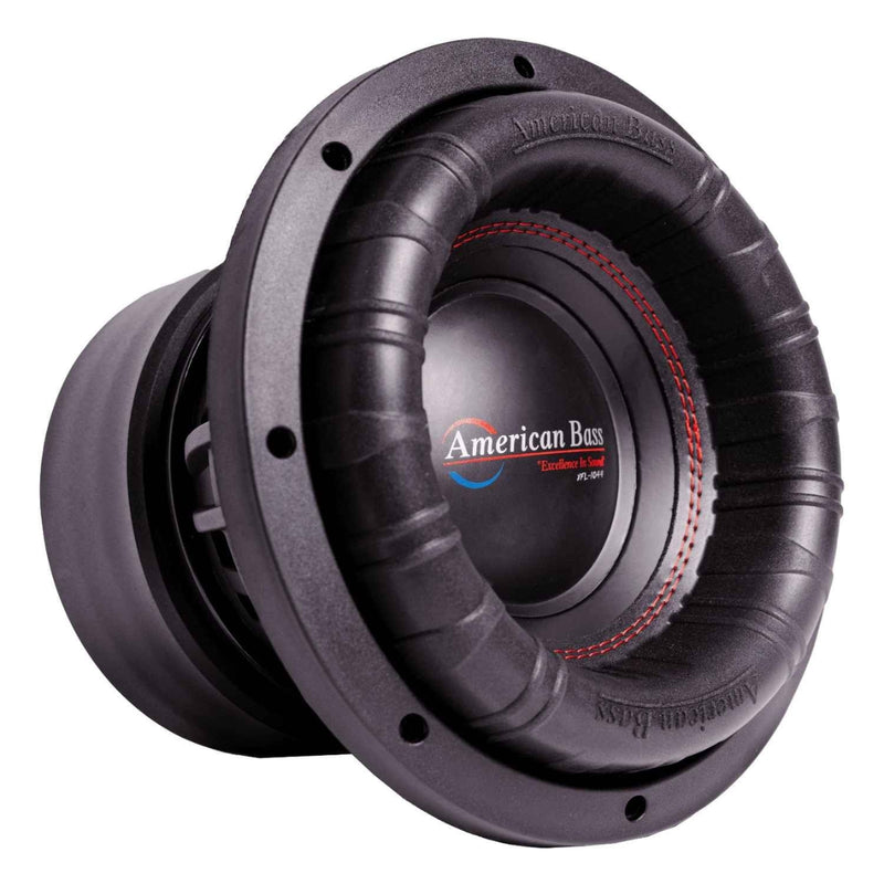 front side view of American Bass XFL 10" 1500W RMS Dual 4 Ohm Car Subwoofer