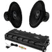 Full front view of Audiopipe 15-inch subwoofers paired with a 1500W Class D amplifier and remote bass knob.