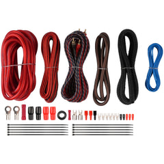 Flexible Red 4 Gauge Power Install Kit for 1 Amplifier Up to 1200 Watts RMS