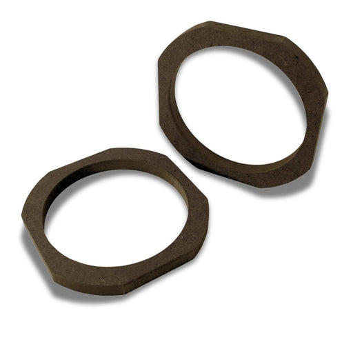 pair of Audiopipe 6.5" MDF Speaker Rings – Customizable Fit for Car Audio 