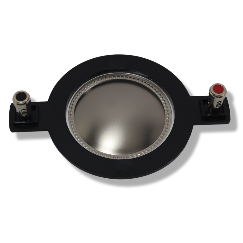 view of top side of Audiopipe APH-5050-VC Replacement Kapton Voice Coil 2 Inch Diaphragm shows terminals 