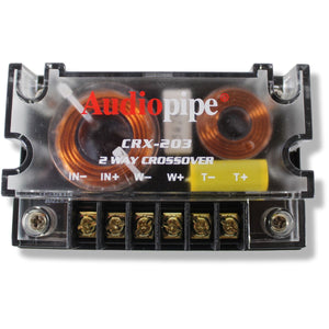 Audiopipe CRX-203 2-Way Passive Crossover | 150W RMS 300W Peak view from top down
