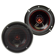 Shop Audiopipe CSL-1622R 6-inch coaxial car speakers with 250W max power, 4-ohm impedance, Mylar tweeters and rubber surrounds.   Image of the speakers with and without grills.