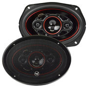 Upgrade your car audio with Audiopipe CSL-6924R 6x9 4-way speakers, featuring 500W max power, 4-ohm impedance and wide-range sound.  Speakers front with grill and no grill.