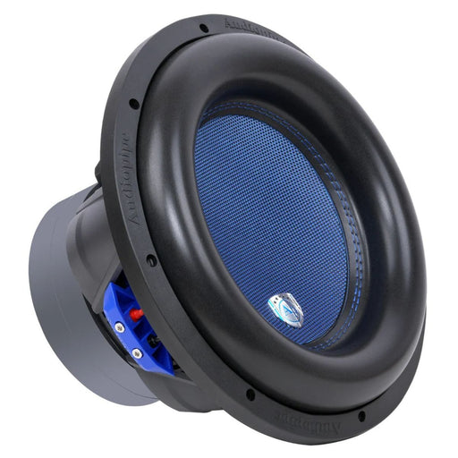 Get powerful bass with the Audiopipe TXX-BDD2-12 12" subwoofer, featuring 800W RMS, dual 4 ohm coils, a double-stack magnet and a reinforced composite cone Subwoofer Side View Image
