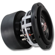 Front side view of B2 Audio RAMPAGE6 6.5" 1000W RMS D1 Subwoofer Carbon Fiber Cone