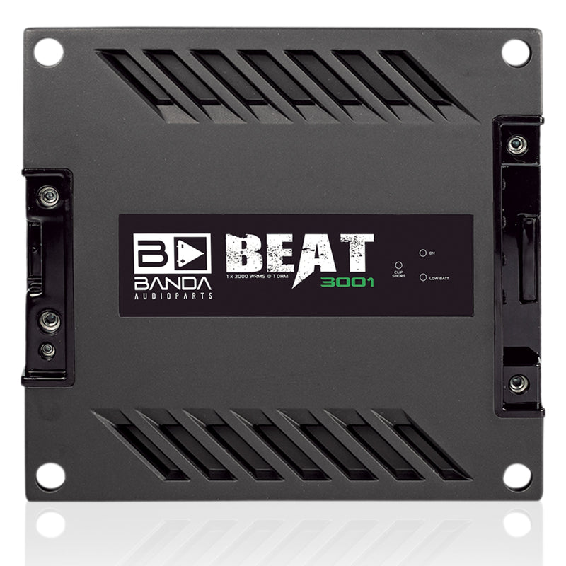 view of Banda BEAT Line Compact Full Range 3000 Watt 1-Ohm Monoblock Brazilian Amplifier showing top of product