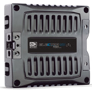 View of Banda ELECTRA Line Aluminum Brazilian 5000 Watt 2-Ohm Monoblock Bass Amplifier Top front facing left side partially visible