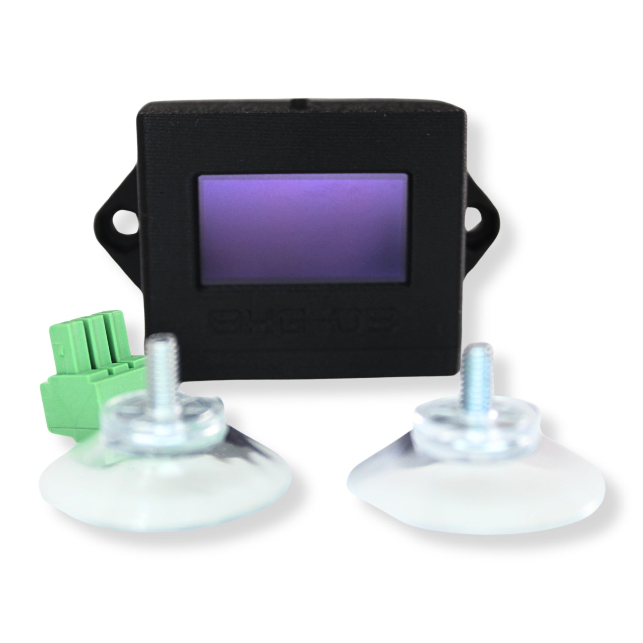 Basshead Garage BHG-DB SPL meter can be mounted on car window using two 30mm suction cups shown in image for easy installation