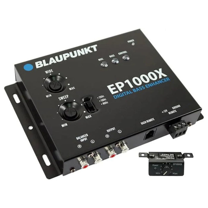 Unleash clean, powerful bass with the Blaupunkt EP-1000XPRO. Digital control, 13.5V output, and precision tuning for your car audio system. Product Side View
