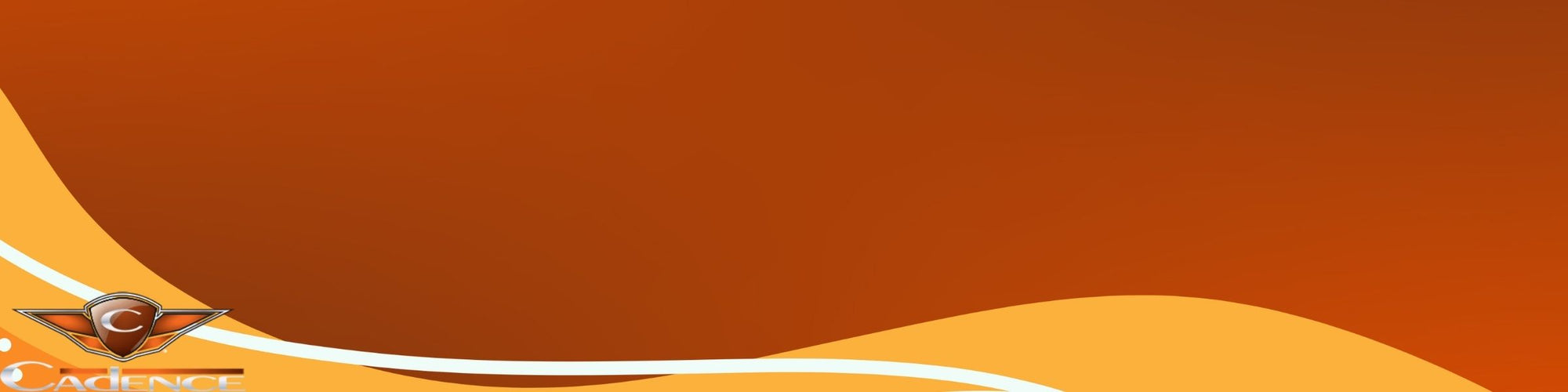 “Orange gradient background with curved wave design and Cadence logo in the lower corner.”
