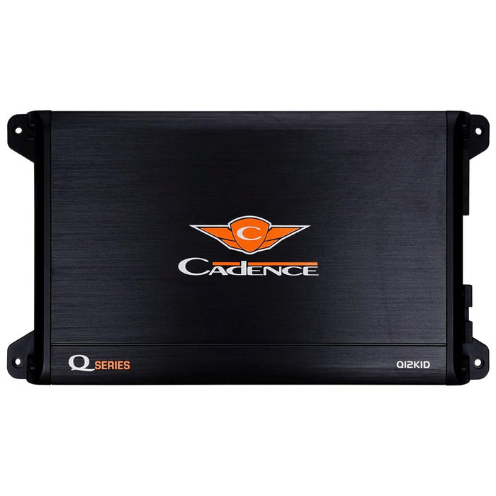 Cadence Q12K1D 1200W RMS Class D monoblock amp delivers deep bass, clean power, and MOSFET efficiency in a sleek, compact aluminum design. Front Facing Amplifier