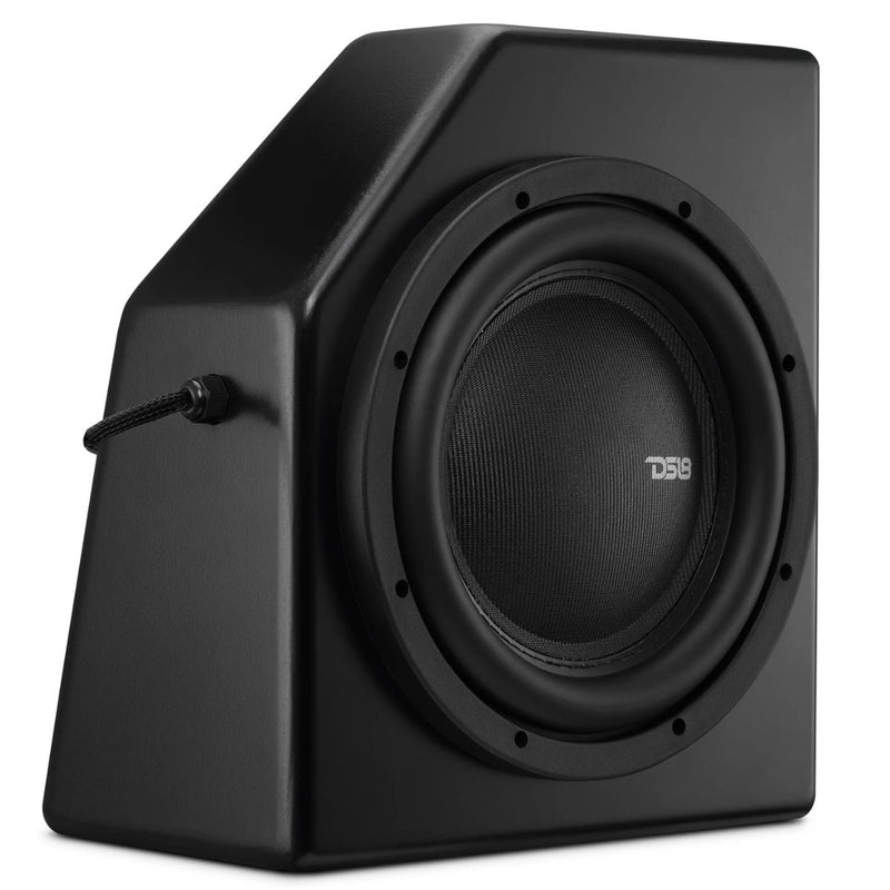 Add hard-hitting bass to your Can-Am Maverick X3 with this driver-side sealed under-seat 10” enclosure loaded with DS18 IXS10.4D Front Enclosure & Subwoofer View