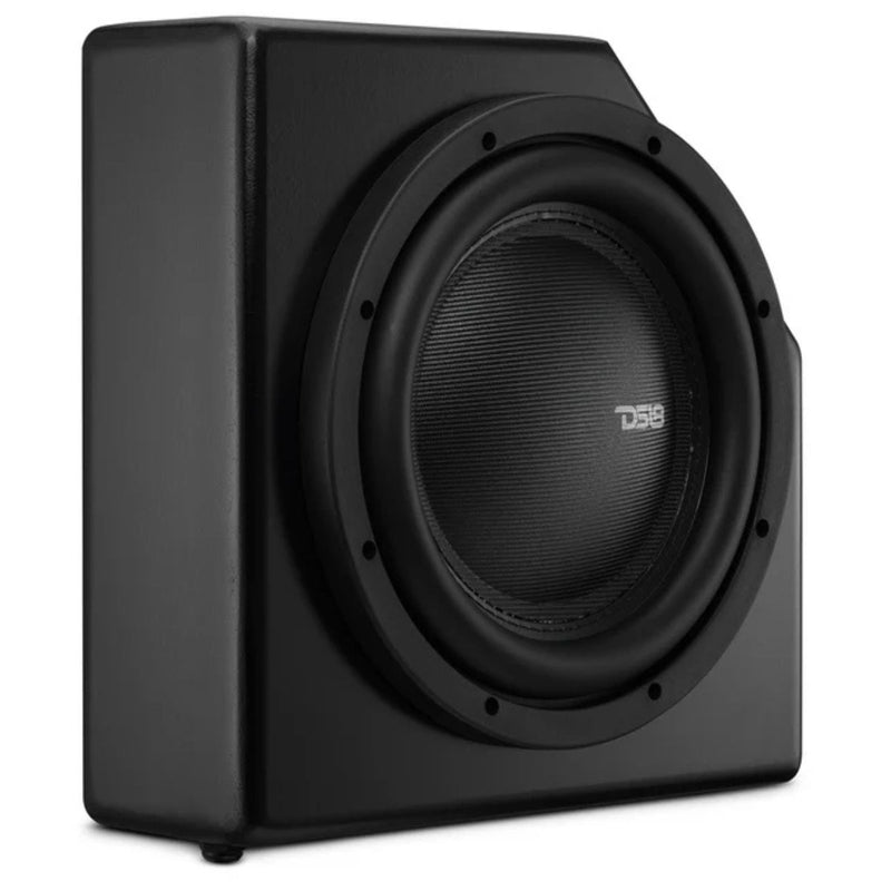 Upgrade rear passenger bass in your Can-Am Maverick X3 with this sealed under-seat 10” enclosure loaded with the DS18 IXS10.4D. Side View of the enclosure