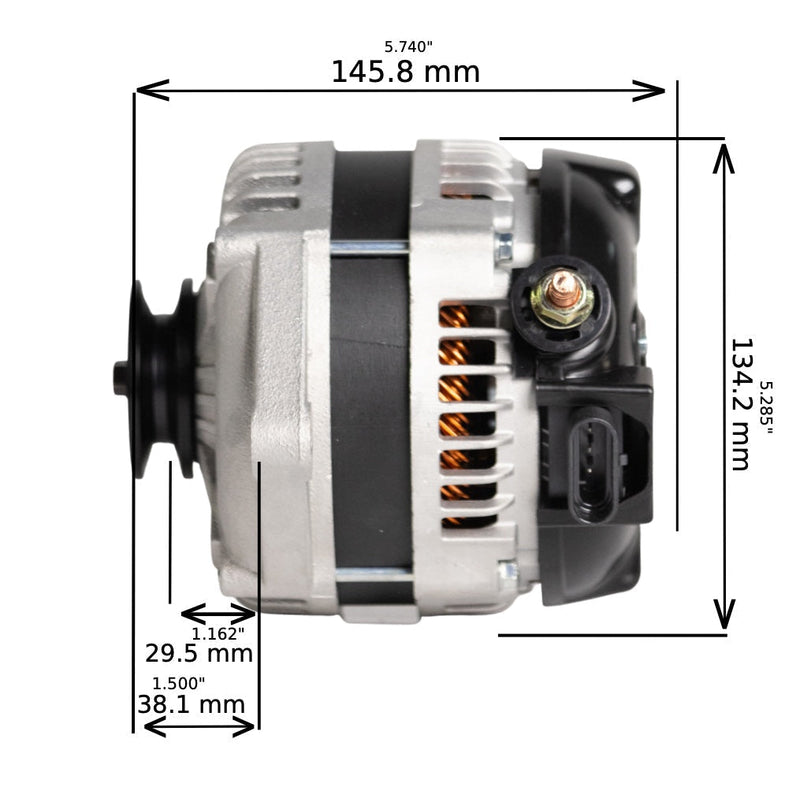 1964-1966 GMC G1000 Series L6 3.8L 12si High Output Alternator