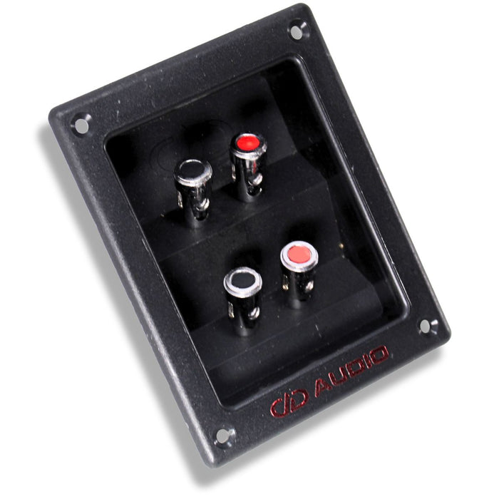 Front side view of DD Audio TCUP-DVC Dual Terminal Subwoofer Terminal Cup.