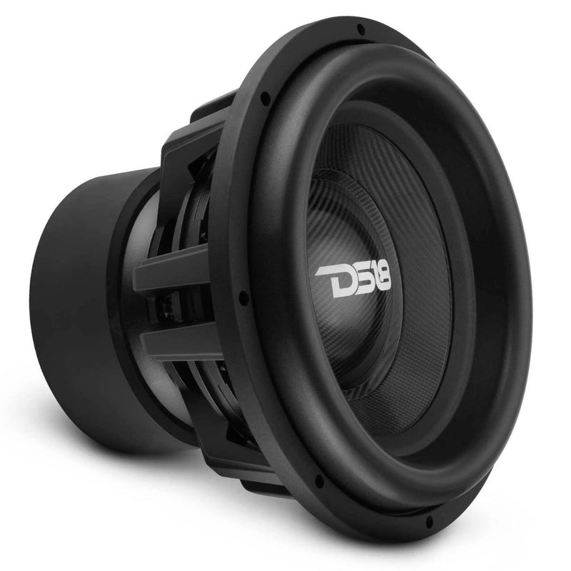 Get powerful bass with the DS18 CARBON15.2D 15" subwoofer, featuring 3500W RMS, dual 2-ohm voice coils, and a carbon-fiber cone. Subwoofer Side View