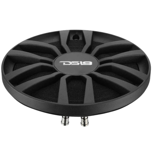 Front side view of DS18 PRO-INS6.4 6.5-inch ultra-slim midrange speaker with 1.16-inch depth, neodymium motor, 120W RMS power handling, and 95dB sensitivity.