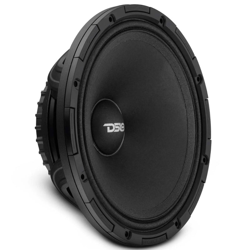 DS18 PROJECT360.84N 8” mid-high speaker, 350W RMS, 4 ohm, neodymium motor, high sensitivity and rotating recone design for fast repair and loud output Speaker profile view