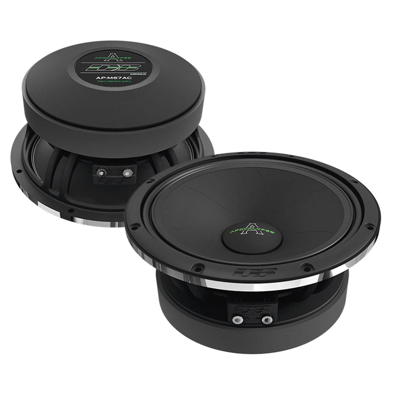 Deaf Bonce Apocalypse 6.5" 300W RMS 4-Ohm Mid Range Speakers Set / AP-M67AC top and bottom side view