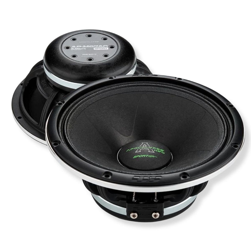 Deaf Bonce Apocalypse AP-M67AC Neo Sport 6.5" midrange speakers. 300W RMS, 4 ohm, 102.6 dB sensitivity, and a shallow 2.72" mount. Pair Image