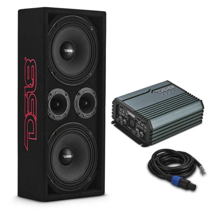 The VOC8LD PK delivers dual 8 inch mids, dual bullet tweeters, a full range FRP 1.2K4 amp, and a Speakon. Shop now. Full Package Image