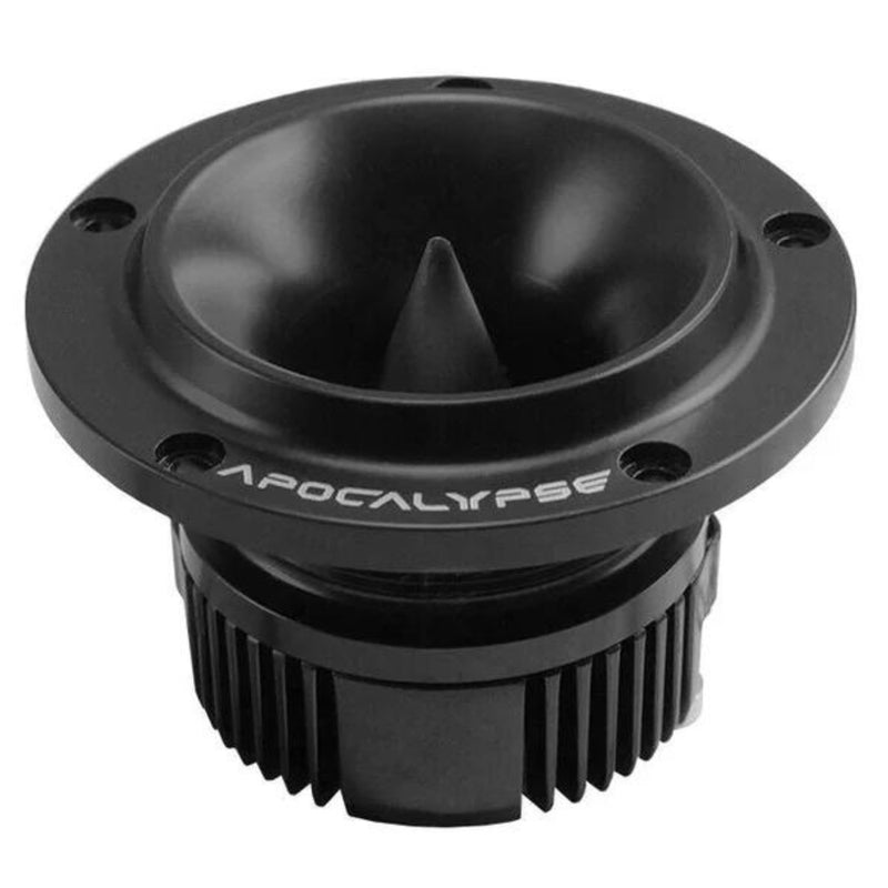 "Front view of Deaf Bonce MT-102 1-inch bullet tweeter with neodymium magnet and black aluminum housing.