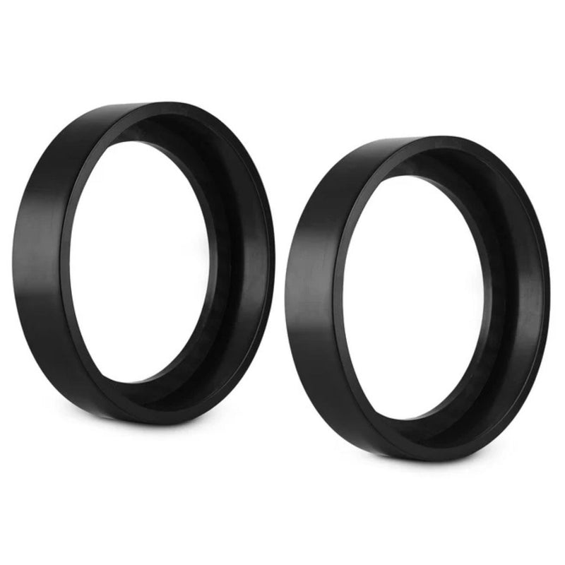 Install 10 inch subwoofers in Harley saddlebags with this ABS spacer ring pair. Product Side View