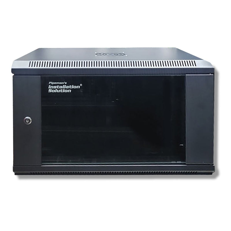 top front view of Installation Solution 19" 6U Wall Mount Network Rack Cabinet