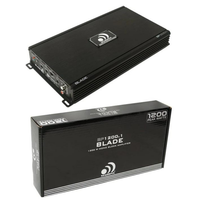 1200W Monoblock Amplifier 1 Ohm Stable Massive Audio BP1200.1 Car Audio - Big Jeff Online Inc