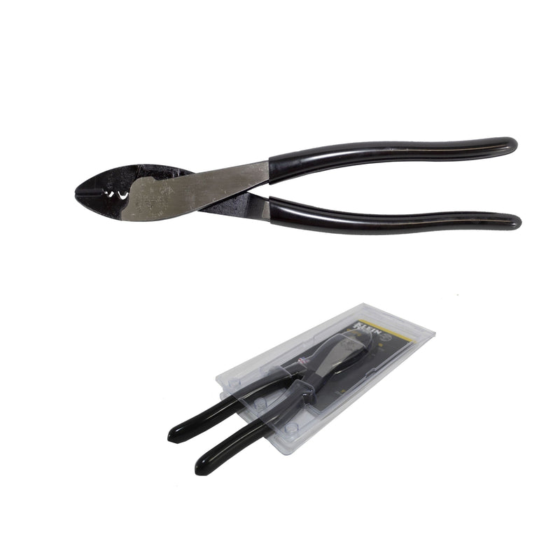 Klein Tools 9" Wire Cutter Crimper + Multi Purpose Heavy Duty Stripper 10-20 AWG