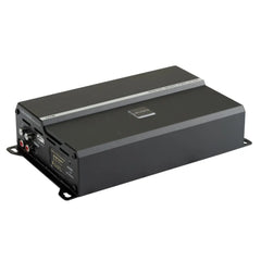 Jensen JA Series monoblock Class D amplifier with Bluetooth app control, RGB lighting, and up to 690 watts dynamic power. Amplifier Frontal View