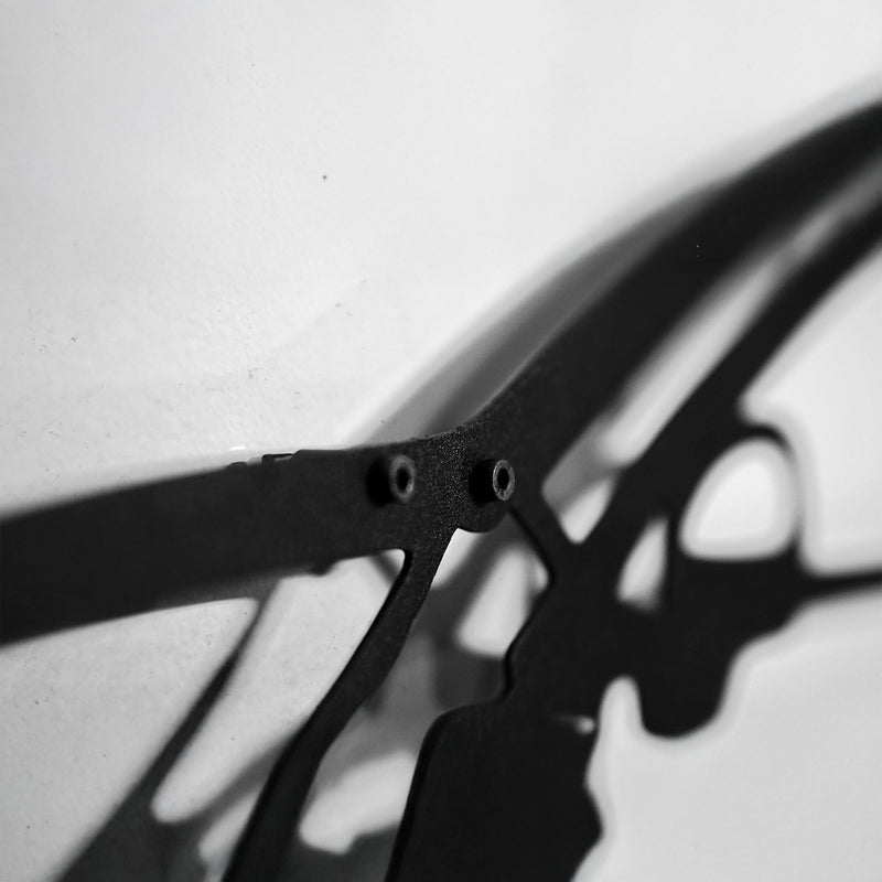 2022 Volkswagen Golf GTI Wall Art – Steel Silhouette with Spinning Wheels-KAFMEKA010