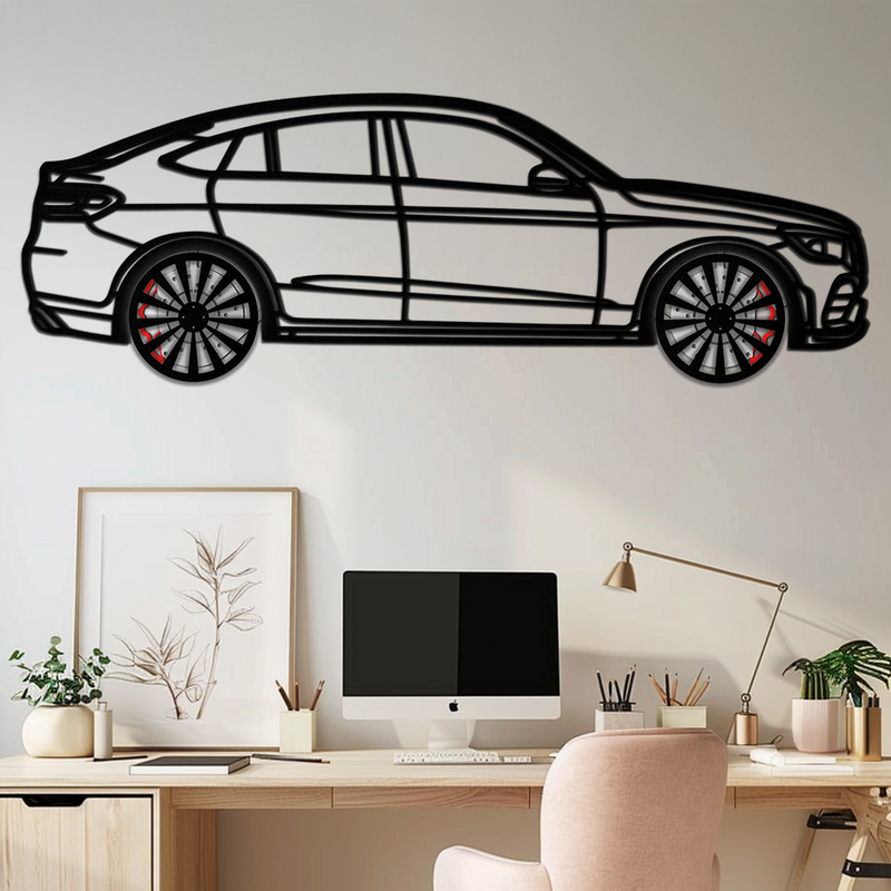 Mercedes GLC Coupe Metal Wall Art – Rotating Wheels Edition | Luxury AMG-Inspired Garage & Home Decor -KAFMEKA081