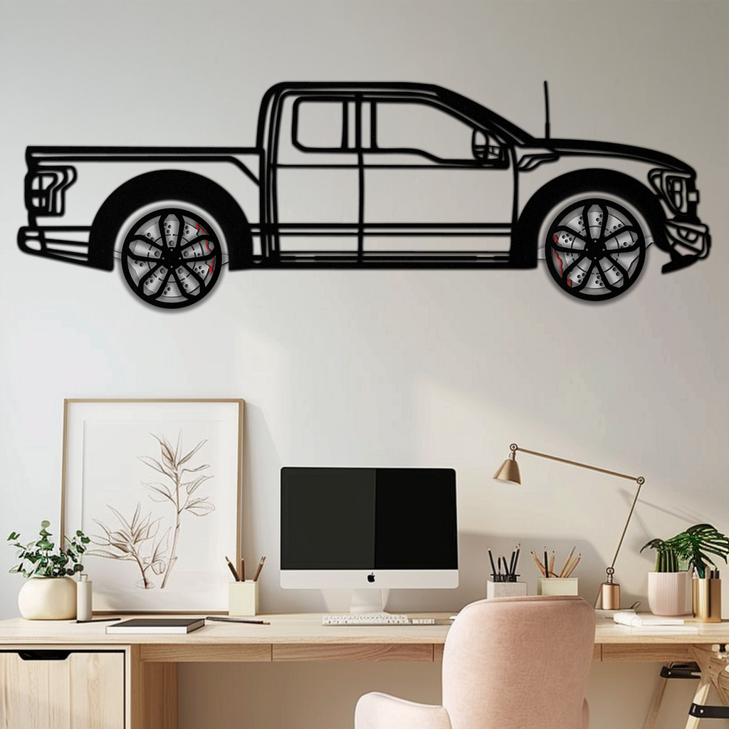 Ford F-150 Raptor Metal Wall Art with Rotating Wheels - 3D Interactive ...