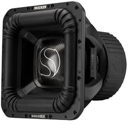 Front side view of KICKER SoloX SoloXS 15" L7XS151 3000W RMS 1-Ohm Subwoofer