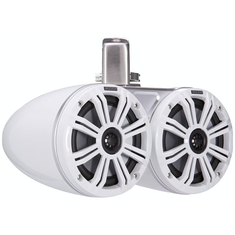 Kicker Dual 6.5" 390W 4-Ohm Coaxial Marine Tower Pod Speaker System KMTDC65W