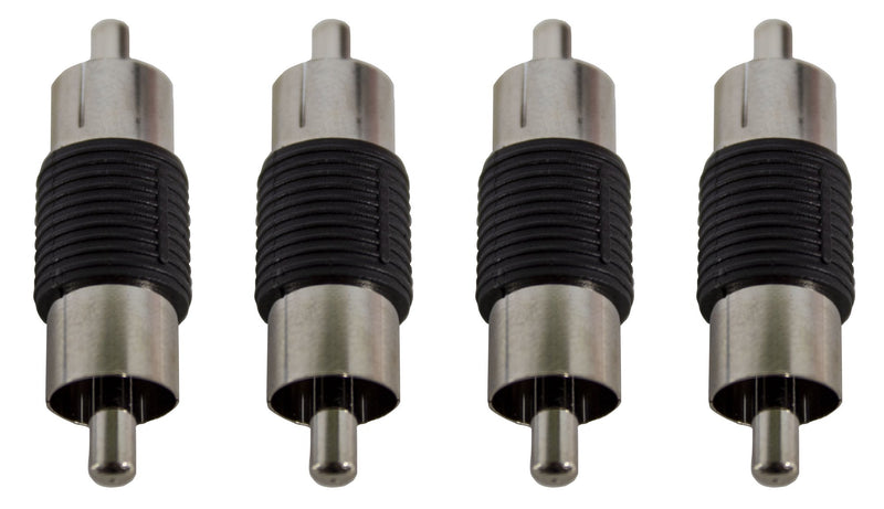 Install Bay 2 Pair of Male-to-Male RCA Nickel Barrel Connectors RCA100-BM x 4