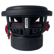 High-output 8" subwoofer with Kevlar cone, 600W RMS, dual 4 Ohm coils, and cast aluminum basket for serious bass and durability. Subwoofer Side View