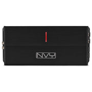 Compact 4 channel Class D amp with 800W RMS x4 @2 ohm, high efficiency, crossover control, and built in protection for reliable power. Amplifier Front Facing Image
