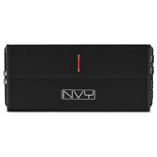 Compact 4 channel Class D amp with 800W RMS x4 @2 ohm, high efficiency, crossover control, and built in protection for reliable power. Amplifier Front Facing Image
