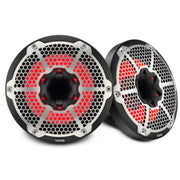Front view of NXL-8MD/BK DS18 Marine 8" 4-Ohm 250W RMS RGB/LED Loudspeaker Pair BLK  