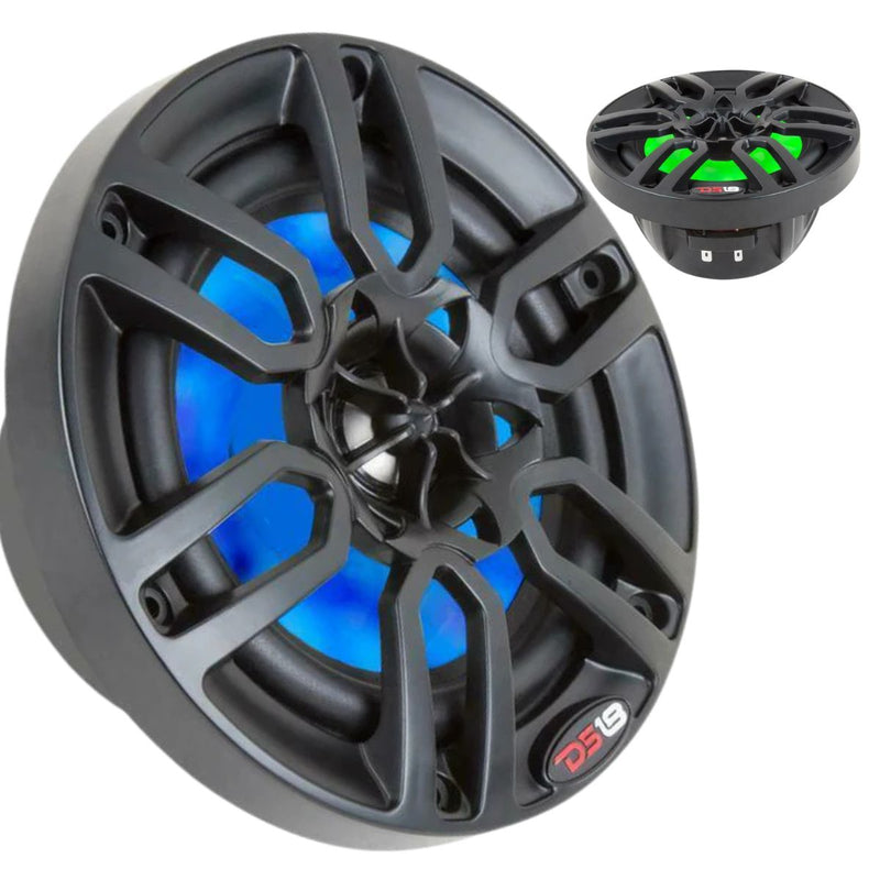 NXL6BK | 6.5" Marine RGB LED Speakers IP65 for Boats & Power Sports Image of front speakers