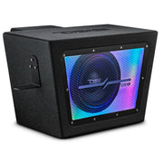 Add deep bass to your Polaris RZR with the DS18 RZR-RCSUB10LD 10" LED sub box. Rugged, UV-protected, and preloaded for big sound. Enclosure Angle View