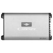 Feel the power with the Quartz Core QR1000.1 Monoblock 1000W RMS Amplifier. Delivers deep, clean bass and Class D efficiency for serious car audio. Front-facing view of the amplifier.