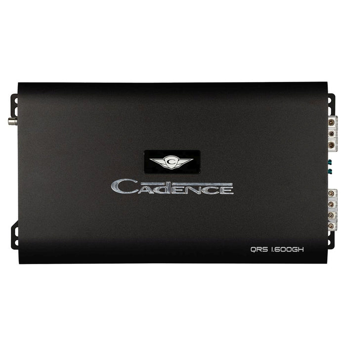 Experience the Quartz Core QRS1.1500GH 1500W RMS Monoblock Amplifier. Pure power, clean bass, and supreme Class A/B precision for car audio.  Amplifier Front View