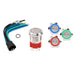 RGB LED Latching Push-Button Switch | 12V 20A | Pipeman’s view of all contents