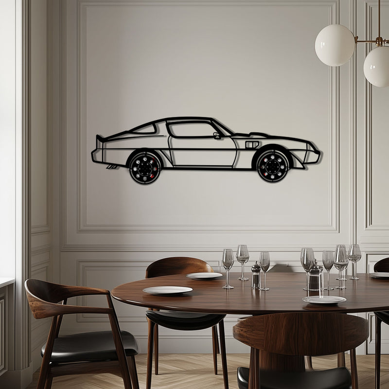 Pontiac Trans Am Metal Car Wall Art with Rotating Wheels - Classic American Muscle Silhouette - Interactive Firebird Wall Decor - KAFMEKA154